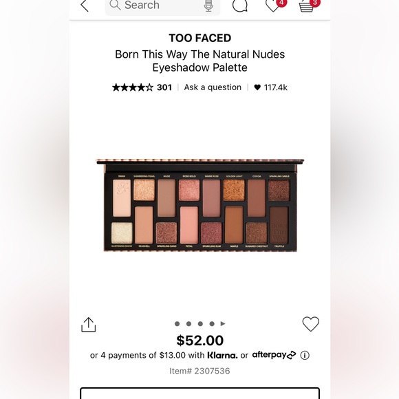 Too Faced. Born This Way. Natural Nudes - Picture 2 of 8